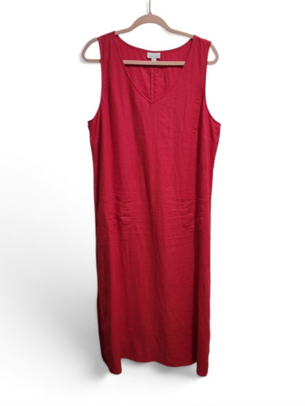 J. Jill Love Linen Hot Pink Maxi Dress